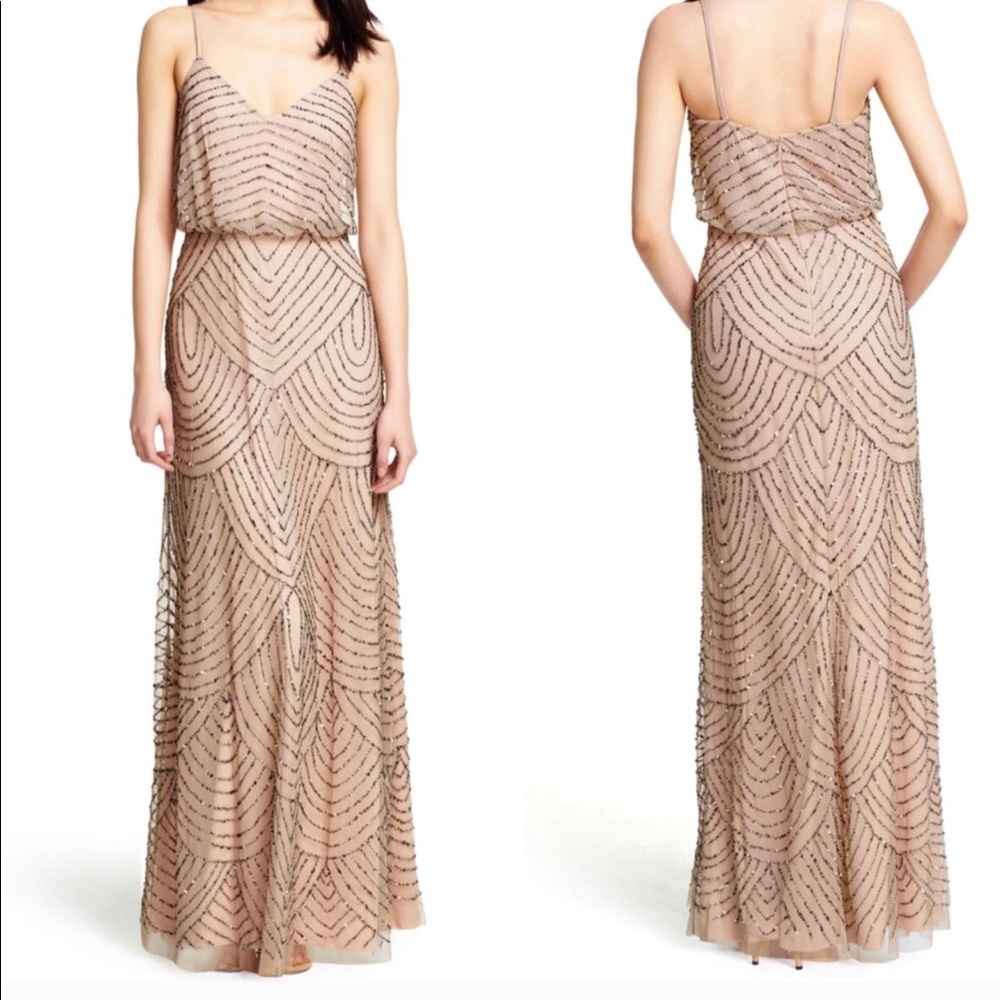 Adrianna Papell Beaded Gown-Bridesmaid Dress